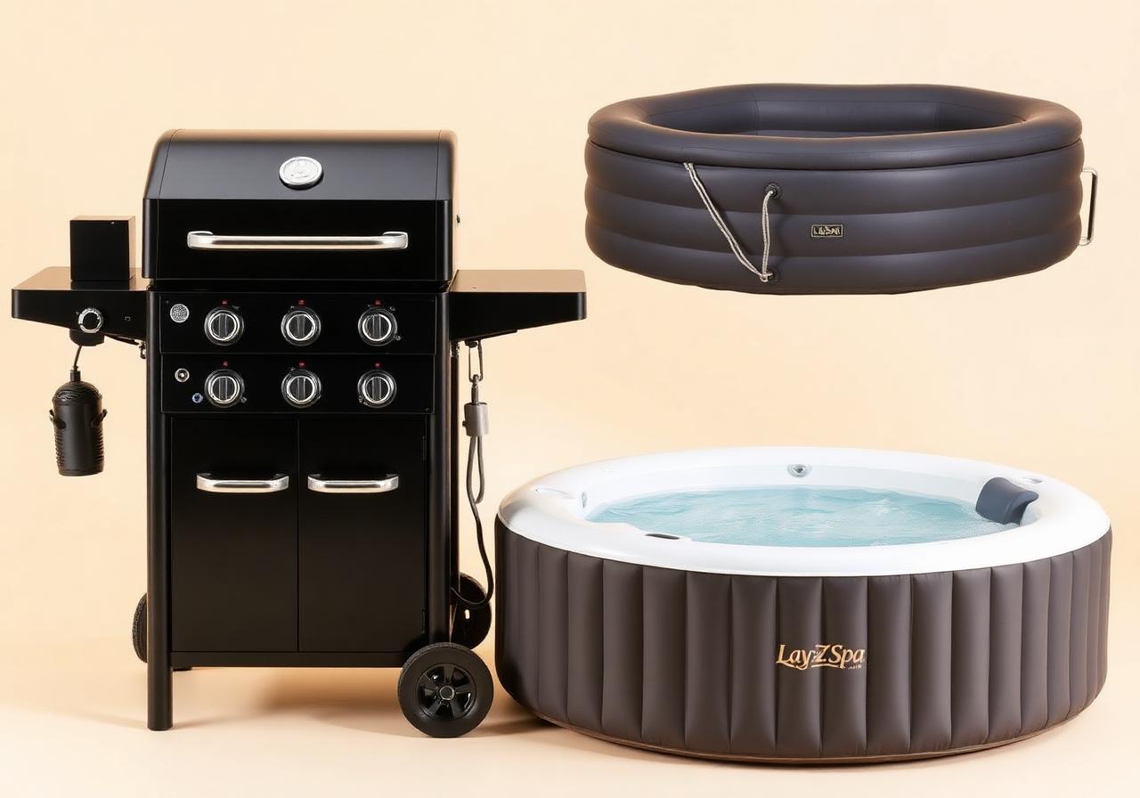 BBQ Grill & Lay-Z-Spa